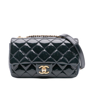Pre-Loved Chanel Paris-Salzburg Small Patent and Goatskin CC Eyelet Flap